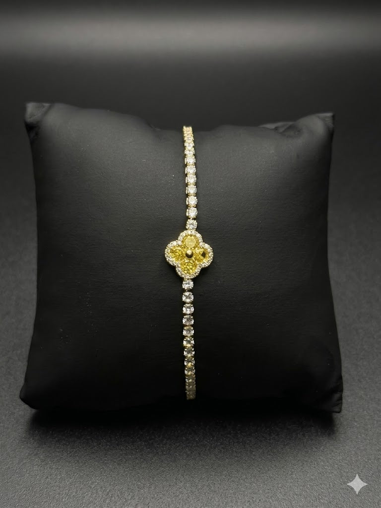 Canary Clover Tennis Bracelet