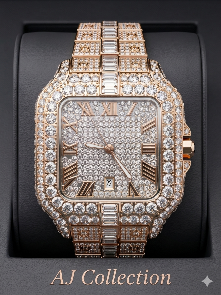 The Empress | AJ - Gold Square Crystal Watch