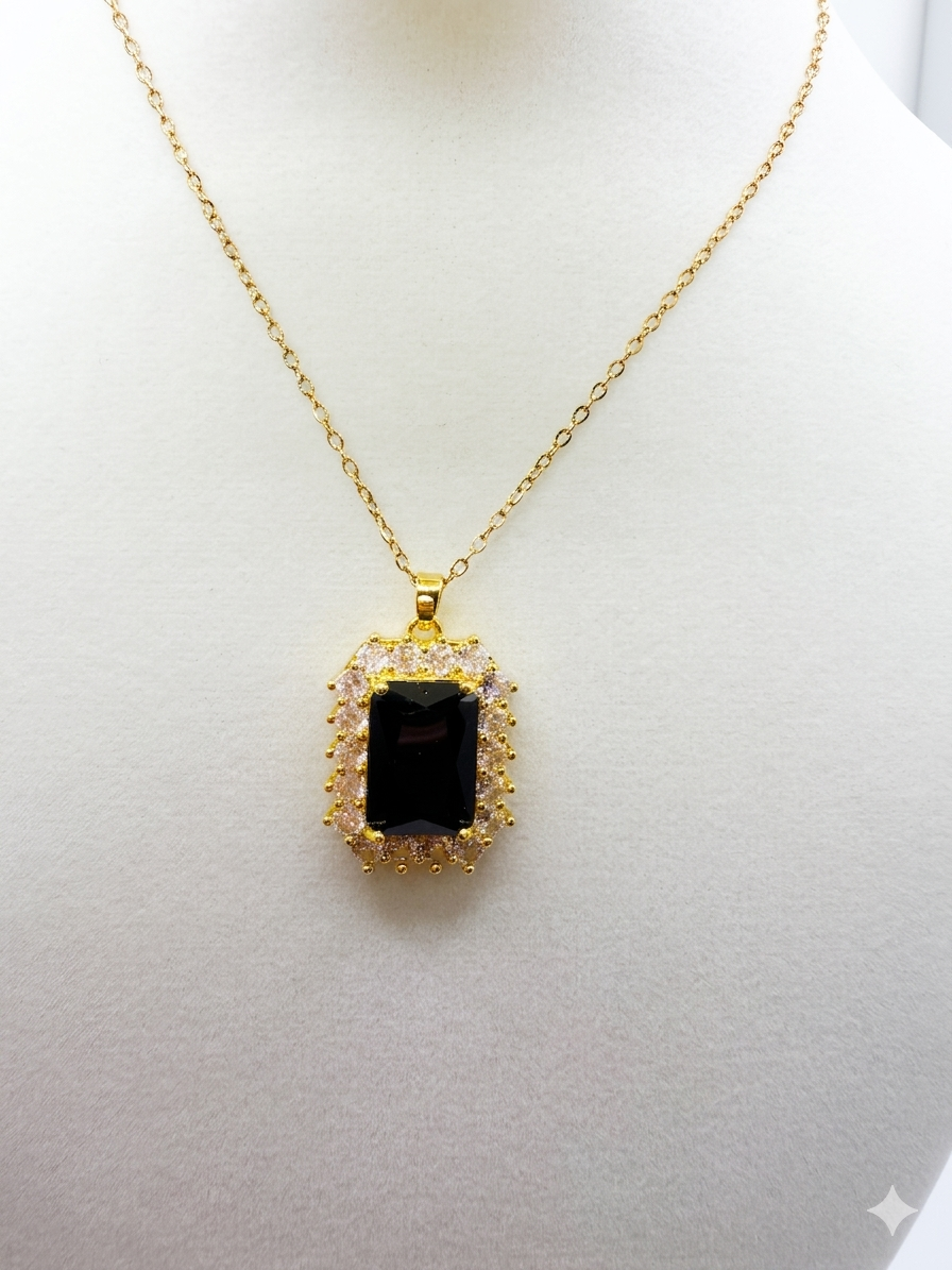 Emerald Cut  Necklace