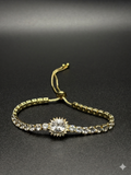 Adjustable CZ Tennis Bracelet with Bolo Slider