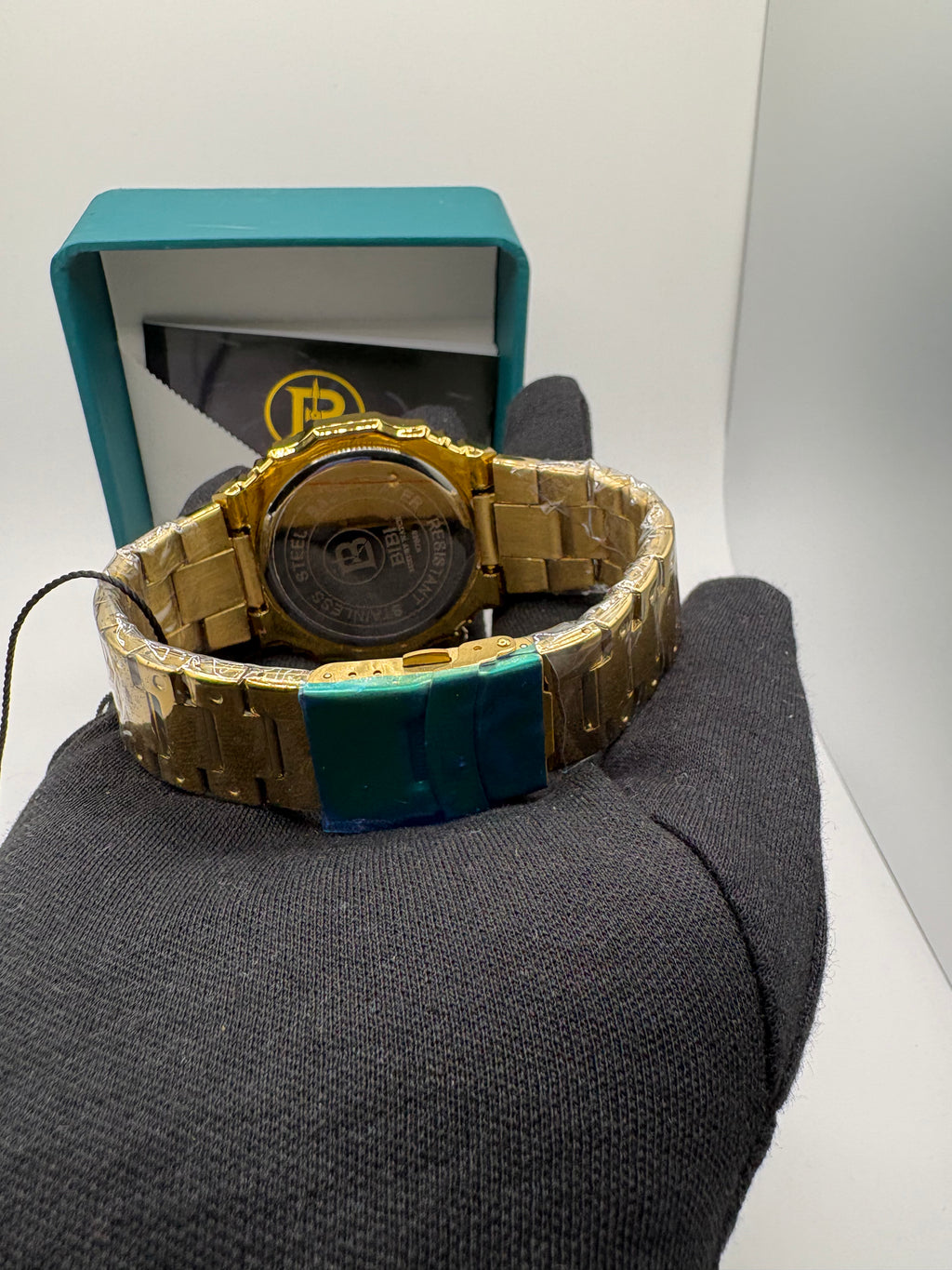 B0028 Black Dial Gold Case Gold Band
