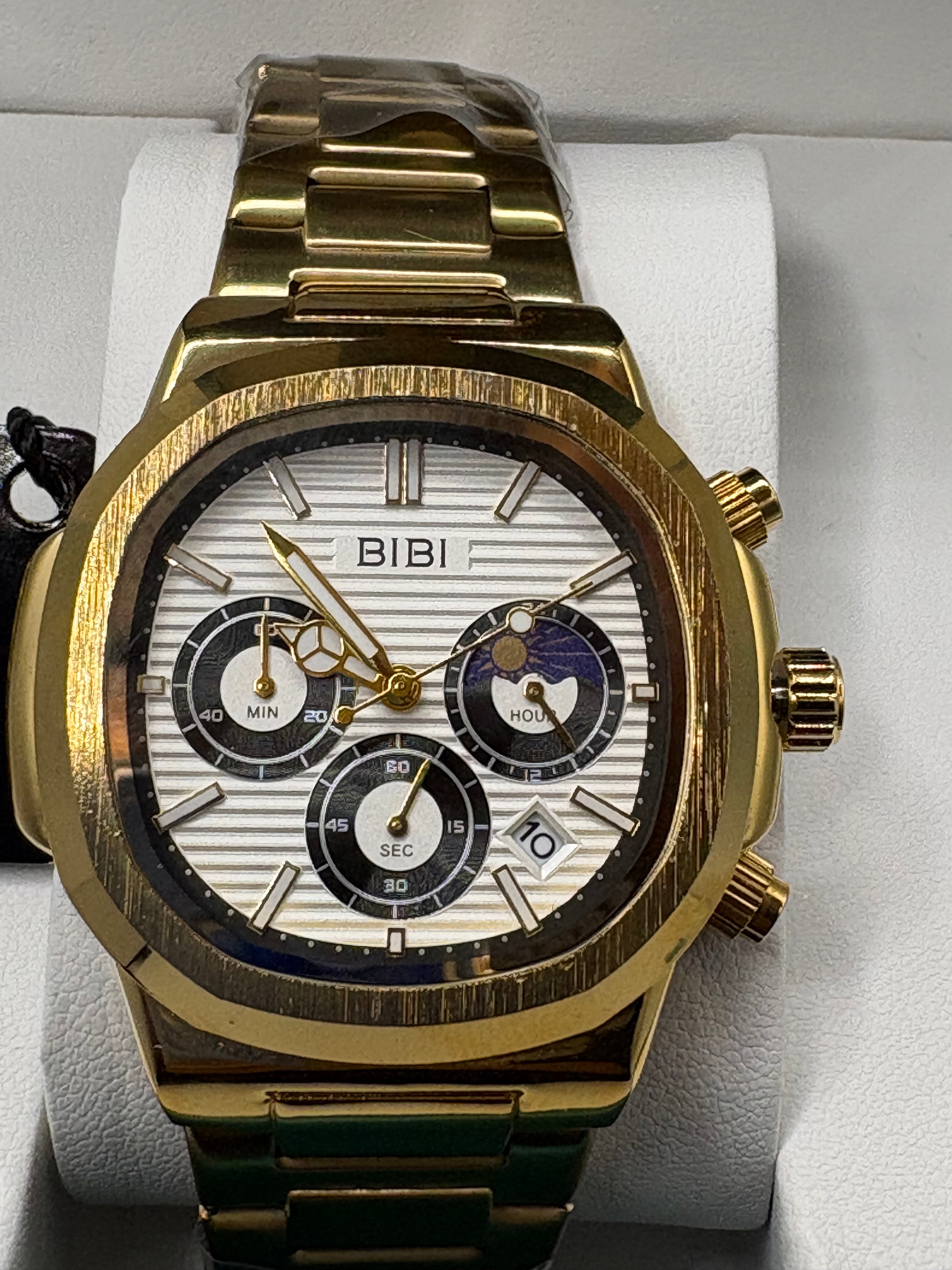 B0238 White Dial Gold Case Gold Band