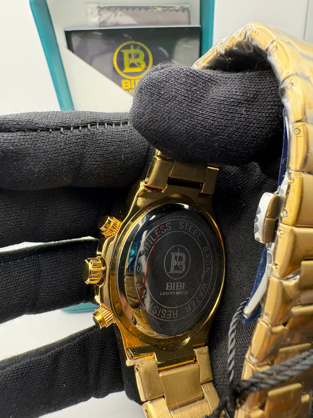 B0238 White Dial Gold Case Gold Band