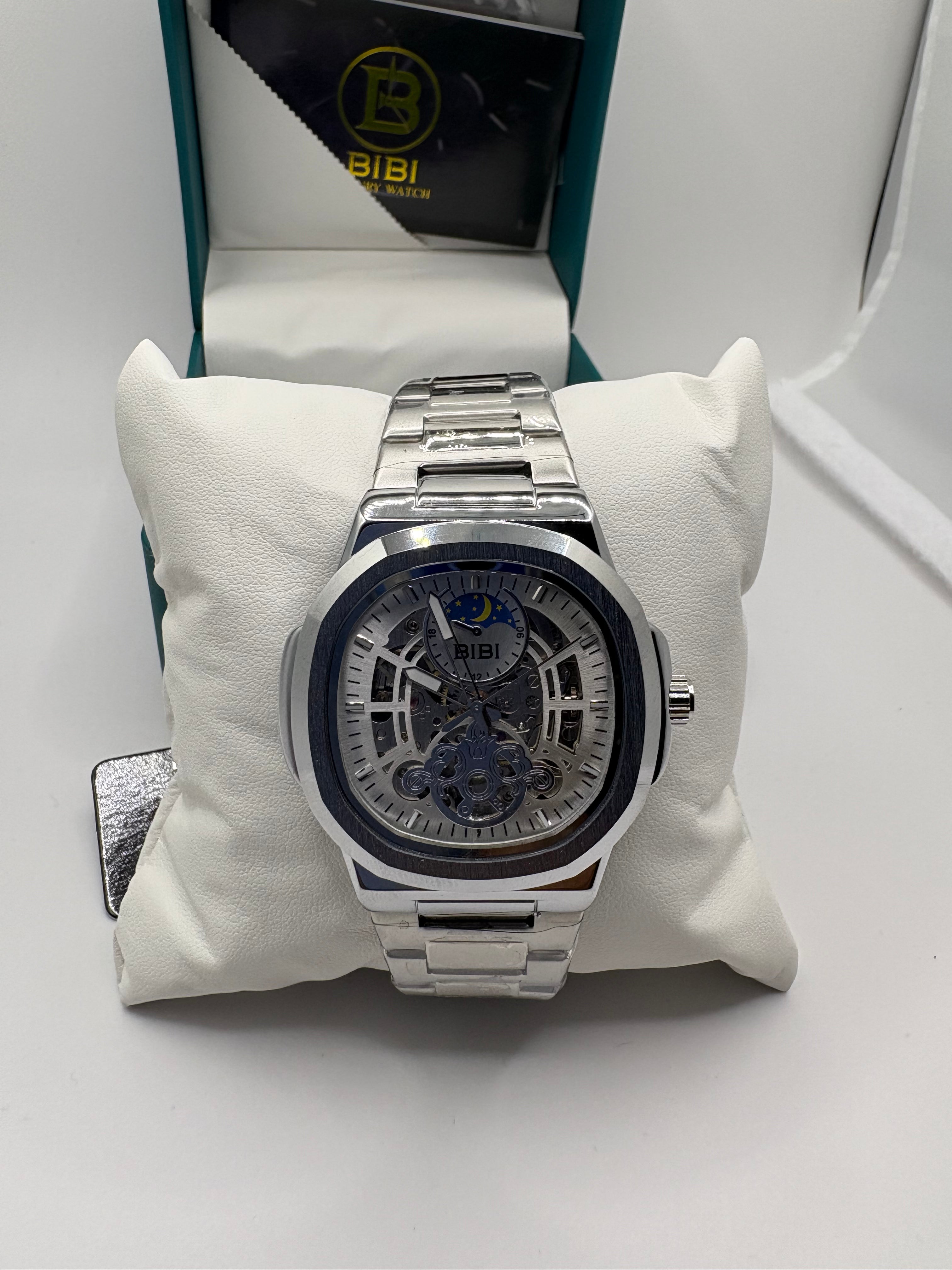 B0174 Automatic Silver Dial Silver Case Silver Band