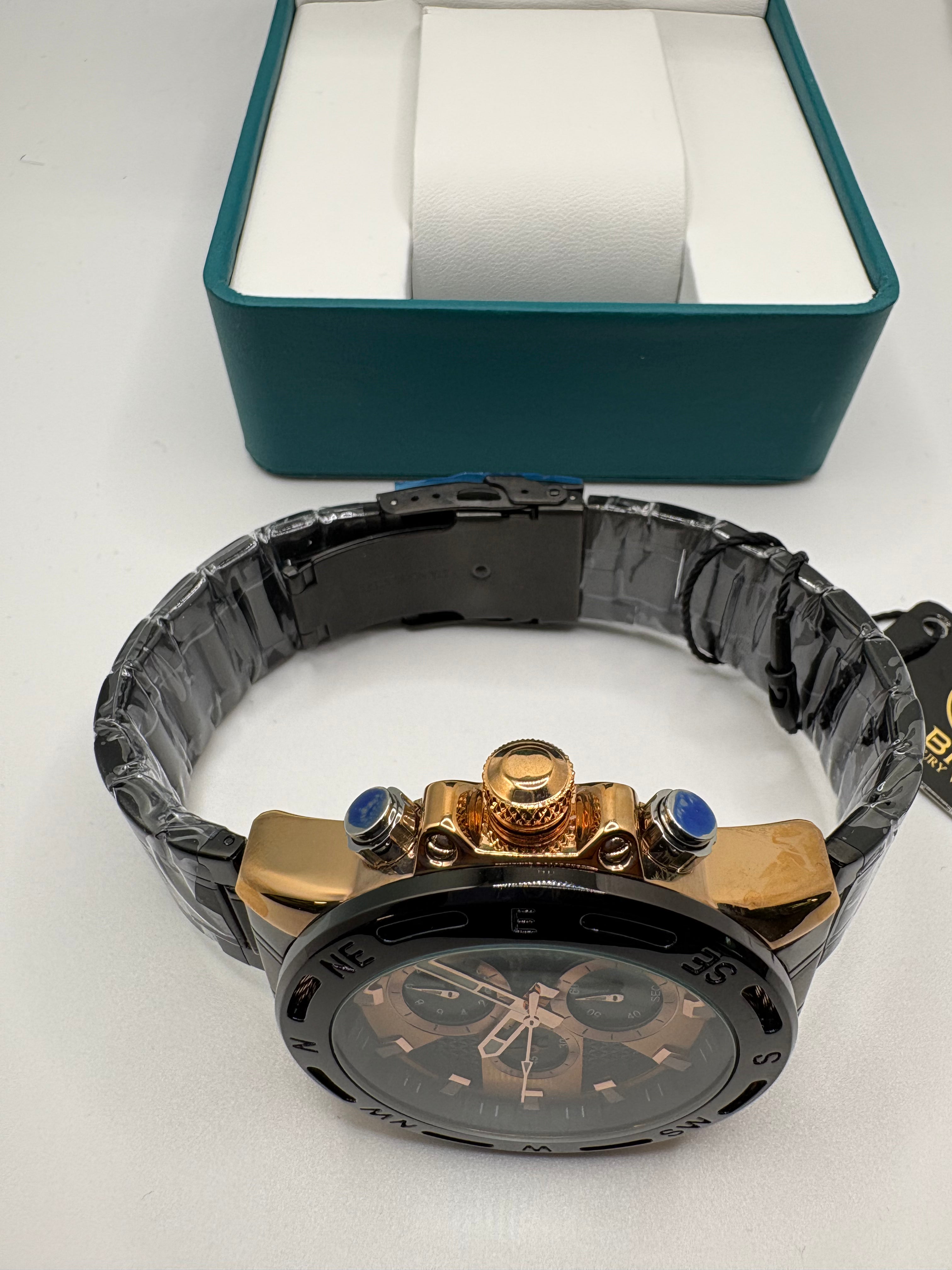 Bibi Luxury B0248 Rose Dial Black Case Black Band