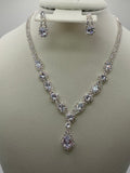 Celestial Drop Set – Silver Crystal Jewelry Suite