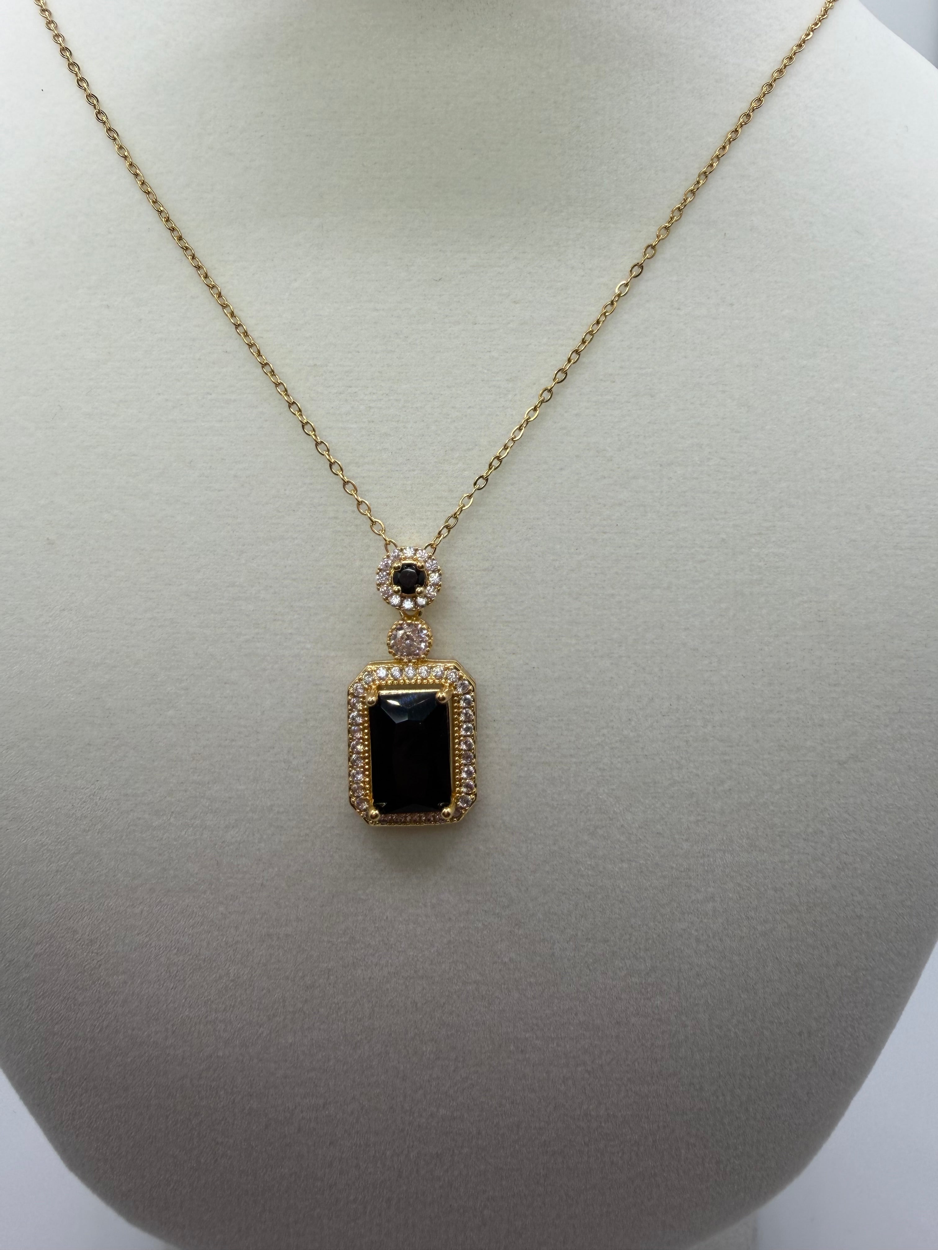 Emerald Cut  Necklace