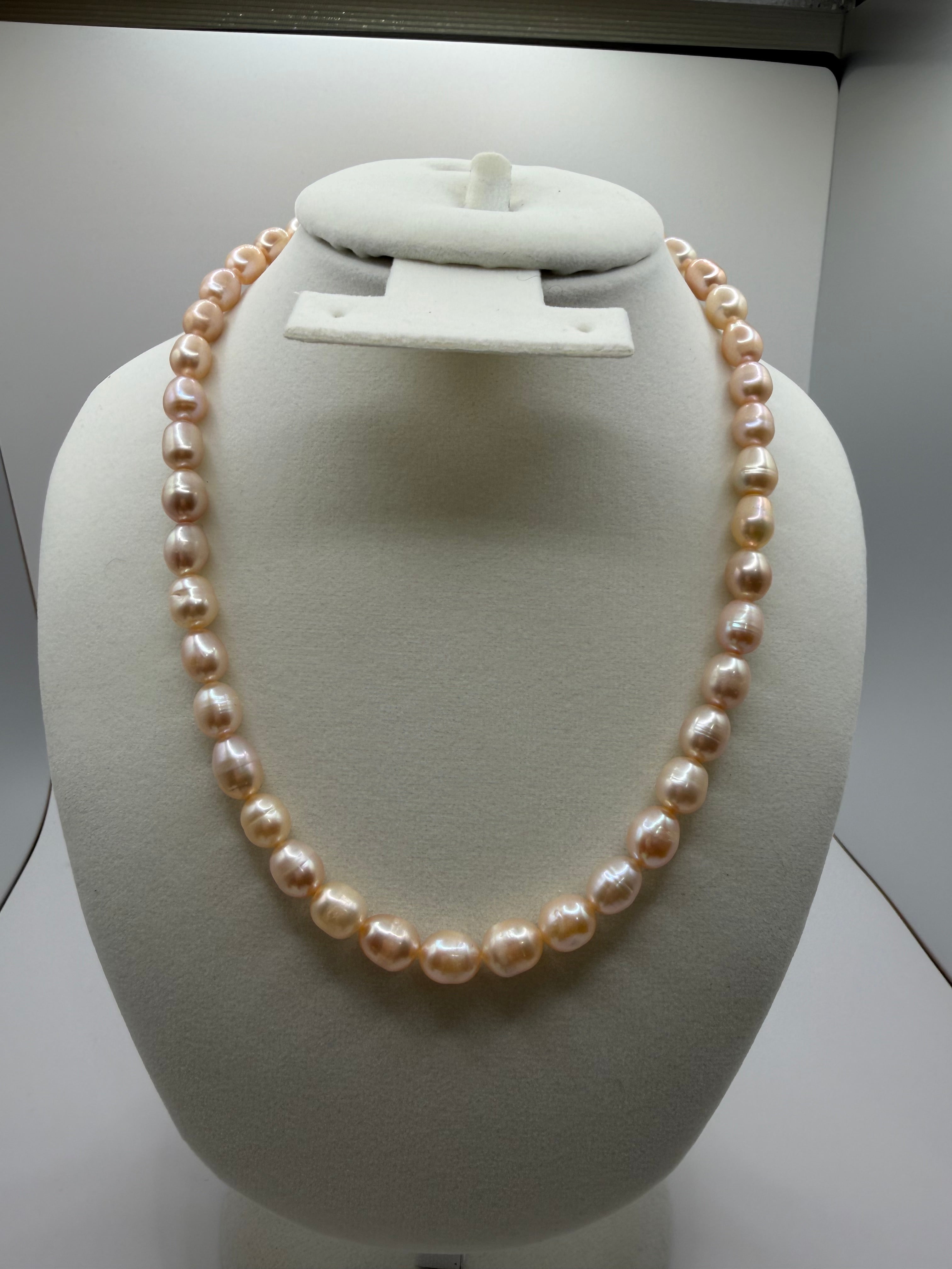 Freshwater Pearl Single-Strand Necklace – 3 Colors
