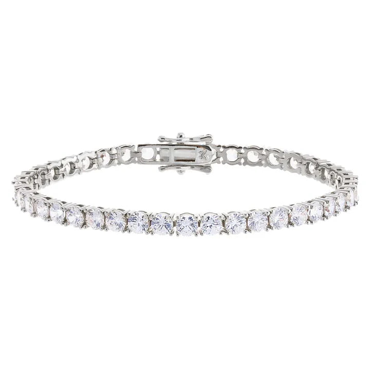 Bezel Tennis Bracelet by Adina Eden
