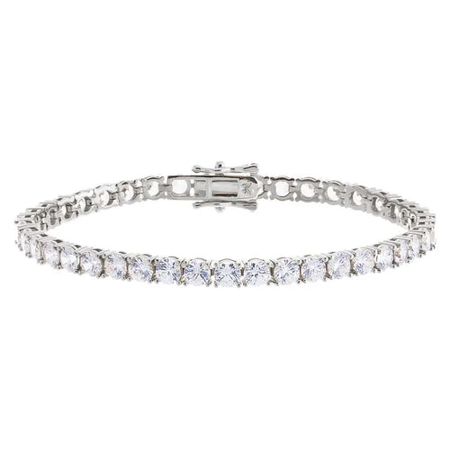 Bezel Tennis Bracelet by Adina Eden