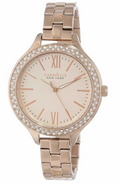 Caravelle New York by Bulova Ladies Stainless Steel Rose Gold Tone with Crystals Watch (44L125)