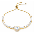 Swarovski Heart Tennis Slider Bracelet