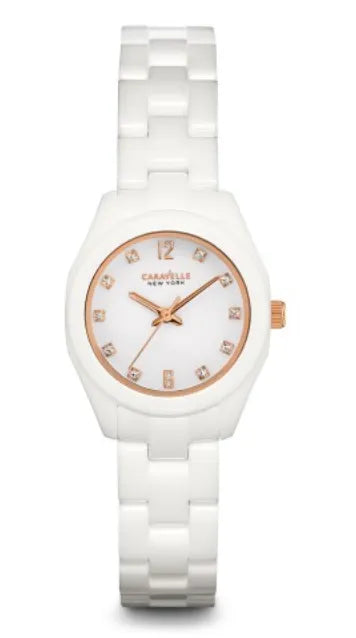Caravelle Ladies White Quartz Watch White Standard (45l159