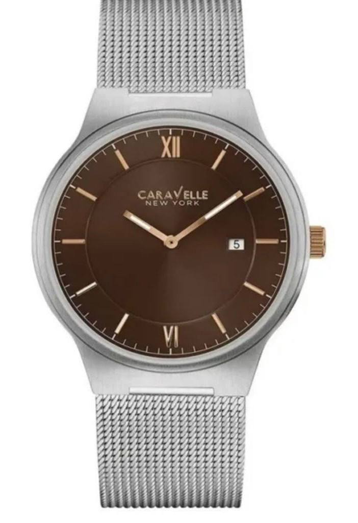 Caravelle York by Bulova Men`s 45B138 Analog Display Quartz Silver Watch